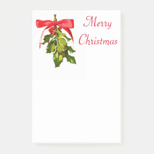 Frohe Weihnachtsmistletoe Post-it Klebezettel