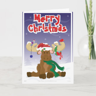 Frohe Weihnachtsmoose Feiertagskarte