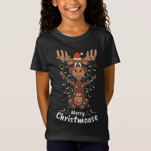Frohe Weihnachtsmoose Xmas Tree Light T-Shirt