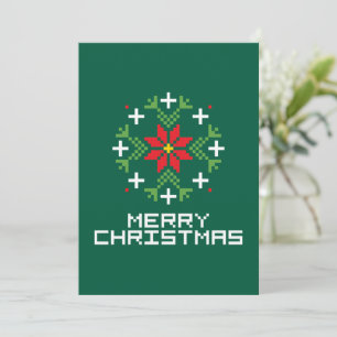 Frohe Weihnachtsmuster 6 Feiertagskarte