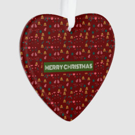 Frohe Weihnachtsmuster Elegant Ornament
