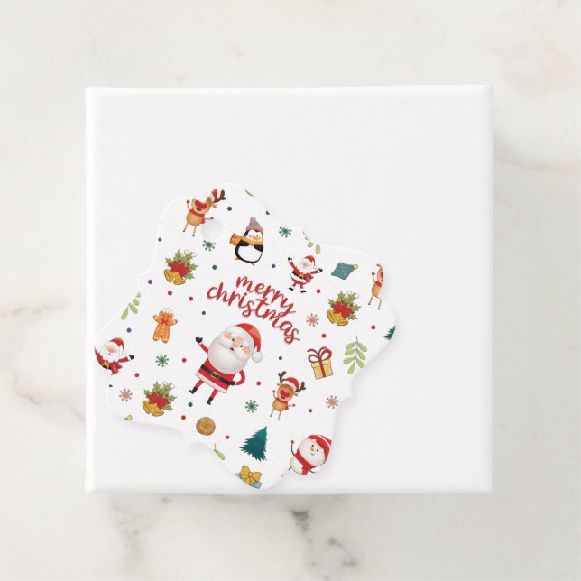 Frohe Weihnachtsmuster Geschenkanhänger (Beispiel)