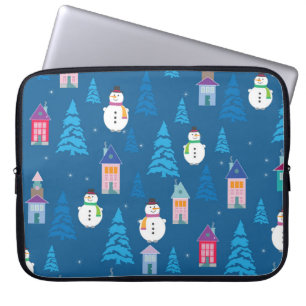 Frohe Weihnachtsmuster Laptopschutzhülle