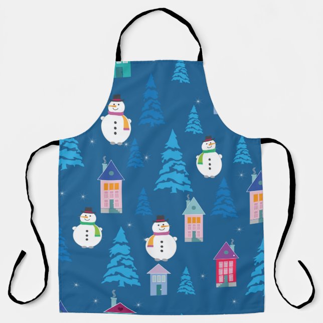 Frohe Weihnachtsmuster Schürze (Vorderseite)