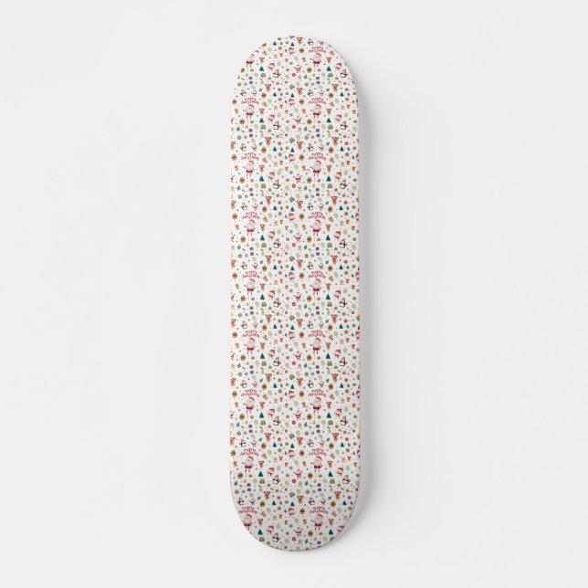 Frohe Weihnachtsmuster Skateboard (Vorne)
