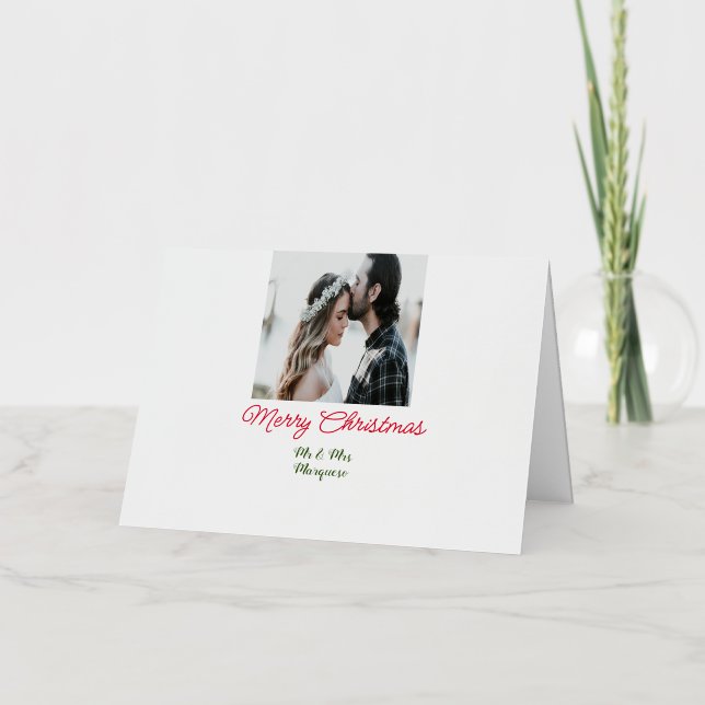 Frohe Weihnachtspaar Foto geben Namen glücklichen  (Vorderseite)