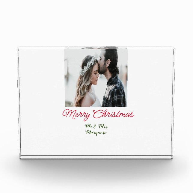 Frohe Weihnachtspaar Foto geben Namen glücklichen  (Vorderseite)