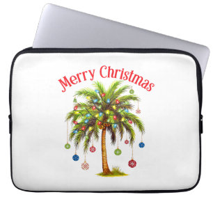 Frohe Weihnachtspalme Tree Light Hawaiian Tropical Laptopschutzhülle