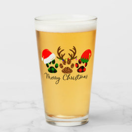 Frohe Weihnachtspaws 16oz Pint Glas