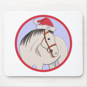Frohe Weihnachtspferde Mousepad