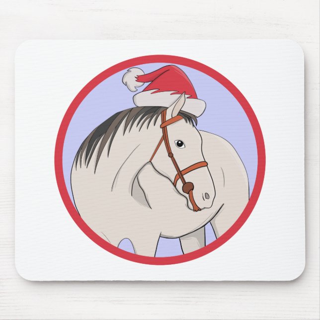 Frohe Weihnachtspferde Mousepad (Vorne)