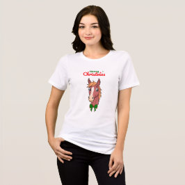 Frohe Weihnachtspferde Tri-Blend Shirt