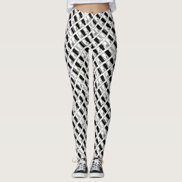 Frohe Weihnachtspiano Keys Typografie Schwarz-weiß Leggings