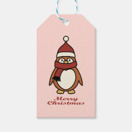 Frohe Weihnachtspinguine Geschenkanhänger