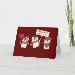 Frohe Weihnachtspinguine Karte