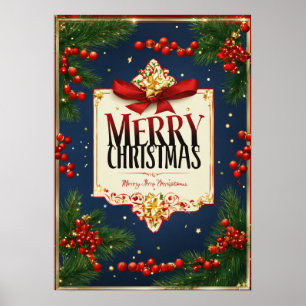 Frohe Weihnachtsposter Poster