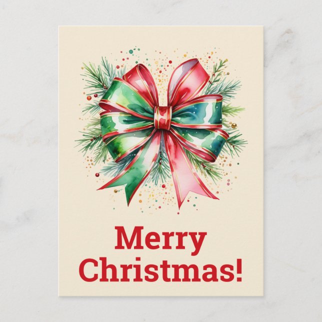 Frohe Weihnachtspostkarten Postkarte (Vorderseite)