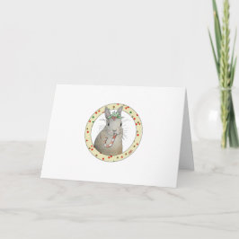 Frohe WeihnachtsRabbit mit Candy Cane Card Karte