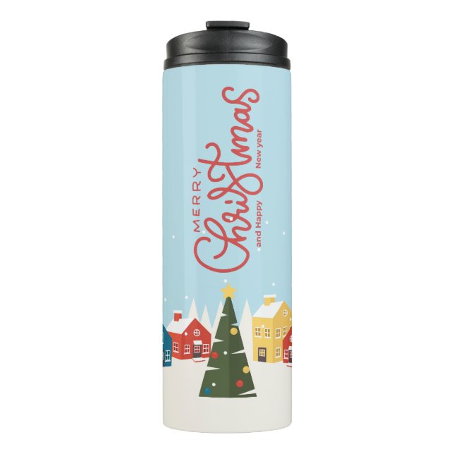 Frohe Weihnachtsreise Mug | Feiertag Thermosbecher (Vorderseite)