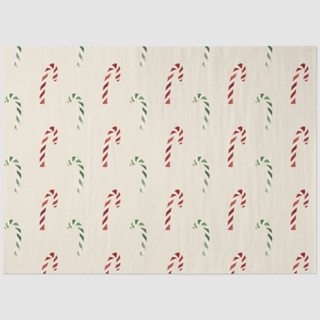 Frohe Weihnachtsrote und grüne Süßigkeiten Seidenpapier (Vorderseite)