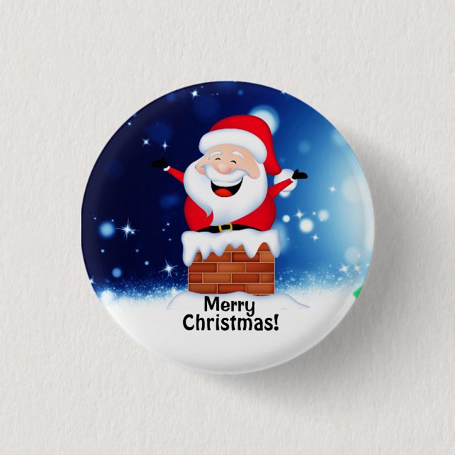 Frohe Weihnachtsrunde Button (Vorderseite)