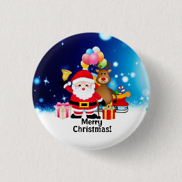 Frohe Weihnachtsrunde Button