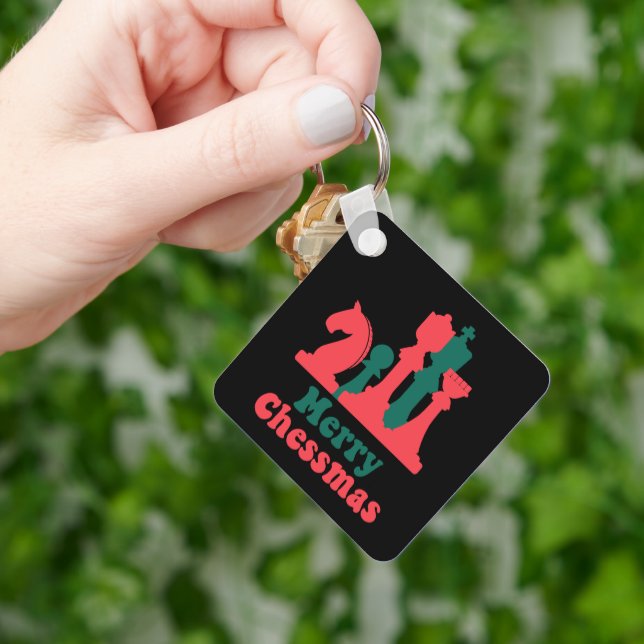 Frohe Weihnachtsschachfiguren Schlüsselanhänger (Hand)