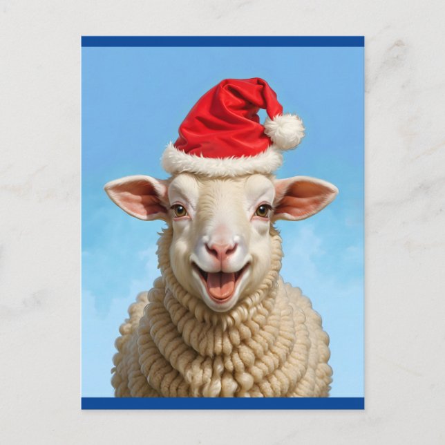 Frohe Weihnachtsschaf - Aktualisierung Postkarte (Vorderseite)
