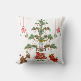 Frohe Weihnachtsschäfte Weihnachtsbaum Kissen
