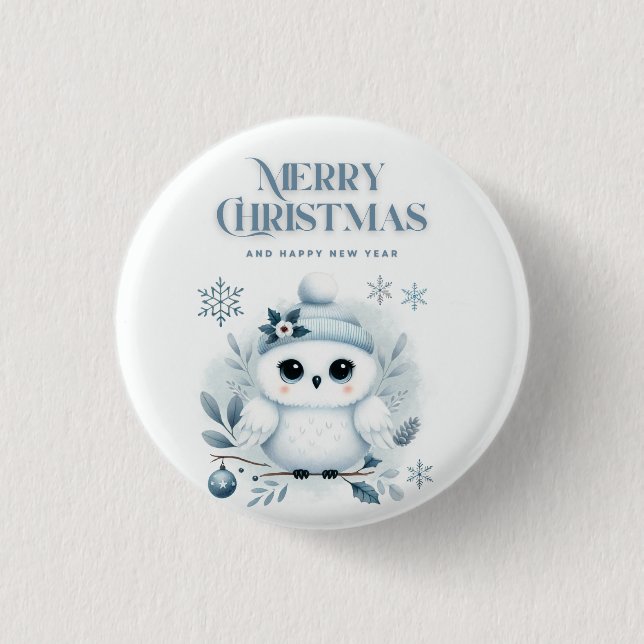 Frohe Weihnachtsschale Button (Vorderseite)