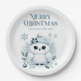 Frohe Weihnachtsschale Pappteller