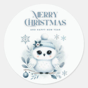 Frohe Weihnachtsschale Runder Aufkleber