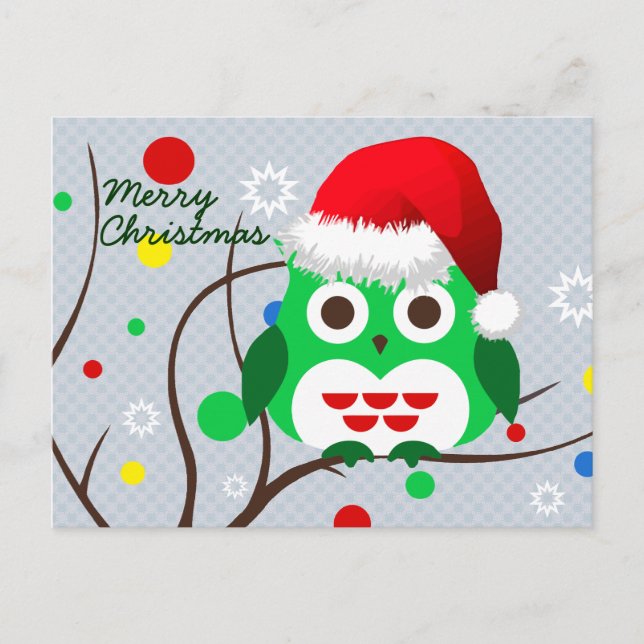 Frohe Weihnachtsschale Trend Feiertagspostkarte (Vorderseite)