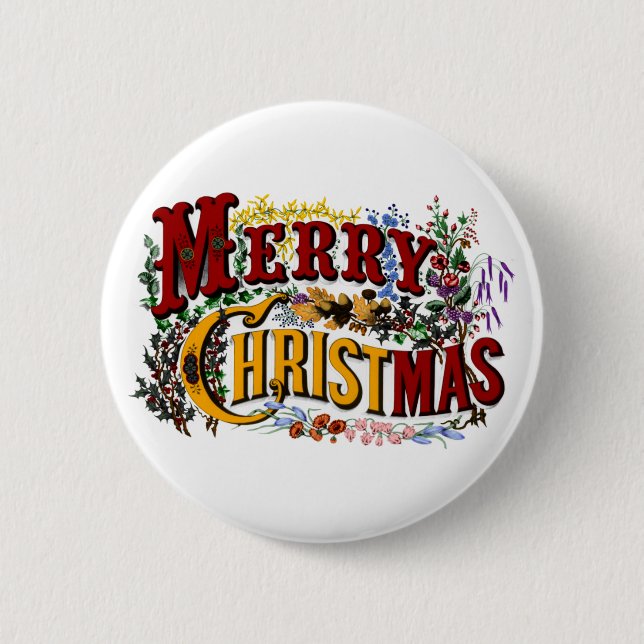 Frohe Weihnachtsschaltfläche Button (Vorderseite)