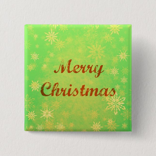 Frohe Weihnachtsschaltfläche - Festlicher grüner H Button (Vorderseite)