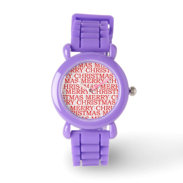 Frohe Weihnachtsschau Armbanduhr (Vorderseite)