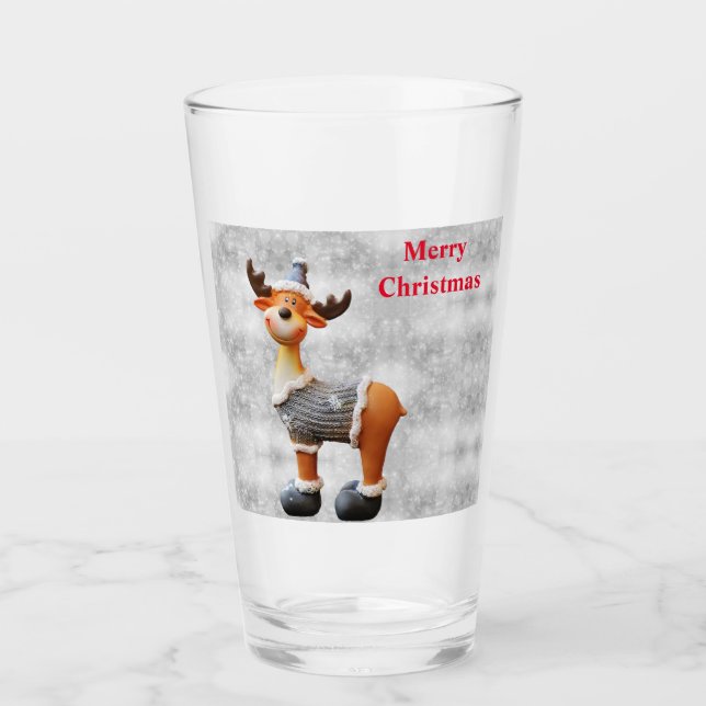 Frohe Weihnachtsschlange mit einem Hut Glas (Vorderseite)