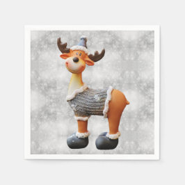 Frohe Weihnachtsschlange mit einem Hut Serviette