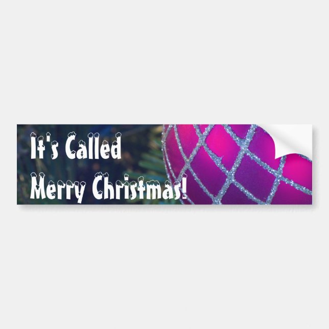 Frohe Weihnachtsschmuck Autoaufkleber (Vorne)