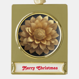 Frohe Weihnachtsschmuck Banner-Ornament Gold