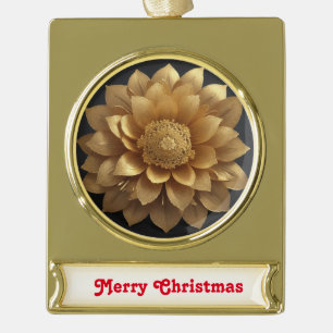 Frohe Weihnachtsschmuck Banner-Ornament Gold