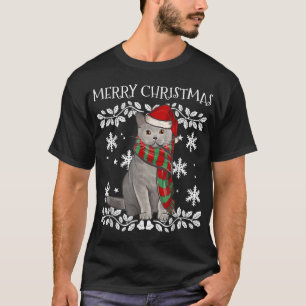 Frohe Weihnachtsschmuck British Shorthair Cat Xma T-Shirt