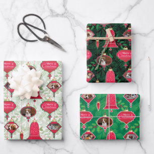 Frohe Weihnachtsschmuck Custom Foto Geschenkpapier Set