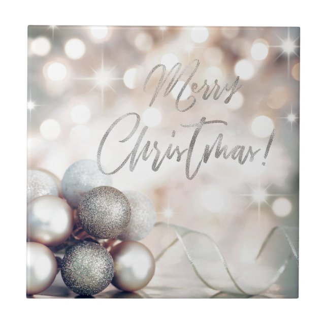 Frohe Weihnachtsschmuck Fliese (Vorderseite)