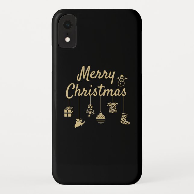 Frohe Weihnachtsschmuck Gold Case-Mate iPhone Hülle (Rückseite)