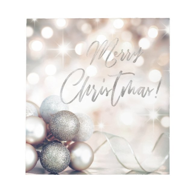 Frohe Weihnachtsschmuck Notizblock (Vorderseite)