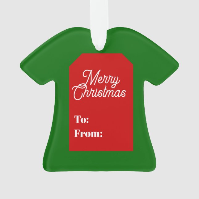 Frohe Weihnachtsschmuck Ornament (Rückseite)