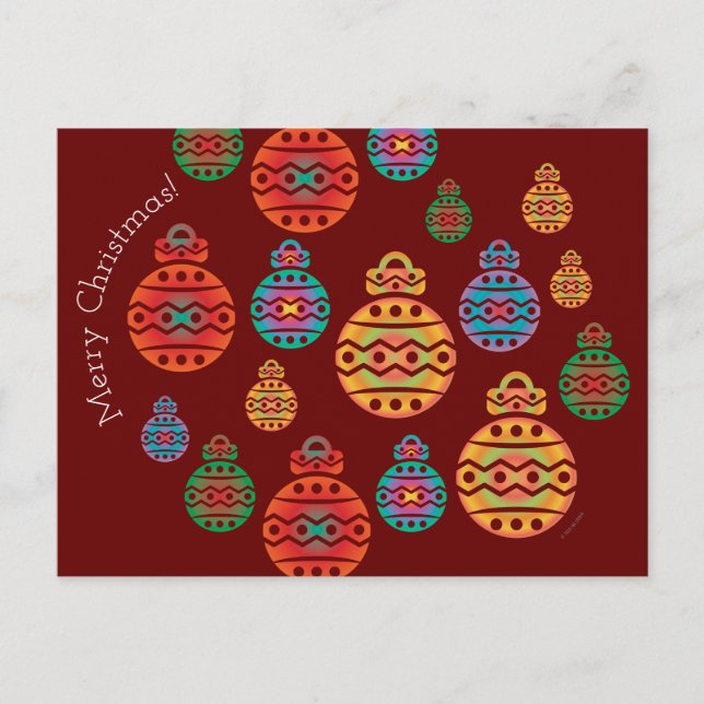 Frohe Weihnachtsschmuck Postcard Postkarte (Vorderseite)