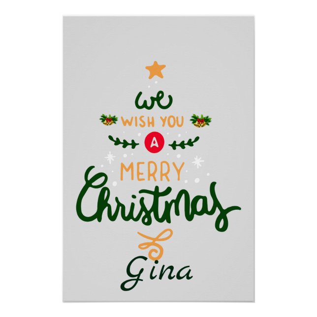 Frohe Weihnachtsschmuck Poster (Vorderseite)