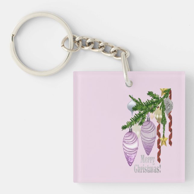 Frohe Weihnachtsschmuck: Schlüsselanhänger (Vorderseite)